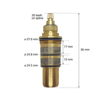 Replacement Compact Thermostatic Cartridge & Handle