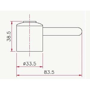 Minimalist Tap Diverter Lever - 8mm Spline
