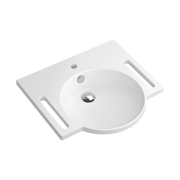 HEWI composite '1 tap hole'  washbasin white - 600 wide