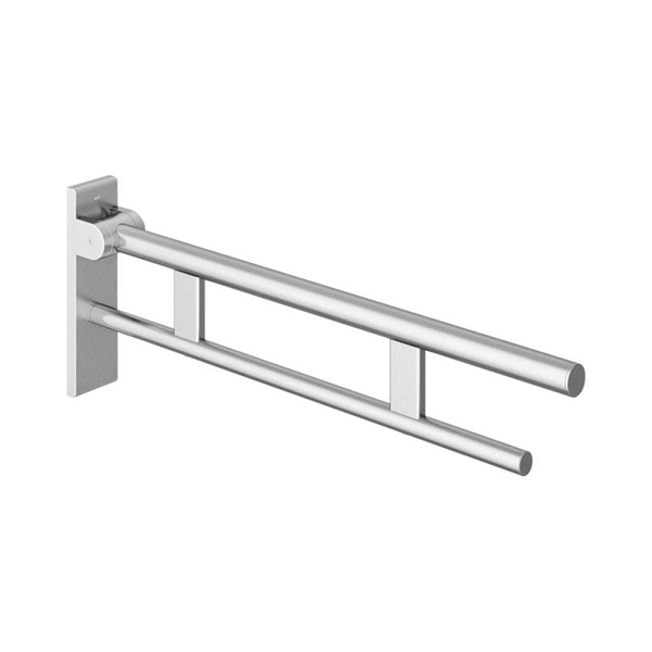 HEWI Duo 750mm Hinged Support Rail - Satin Stainless Steel