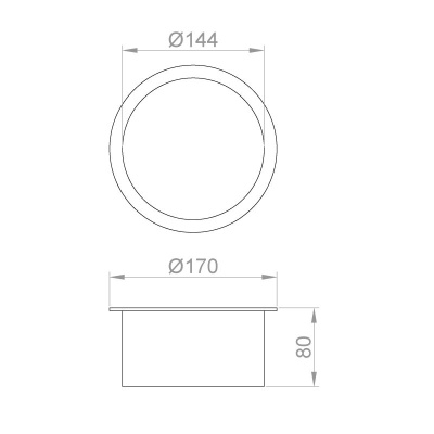 Euro Worktop Waste Trim Ring With Lid