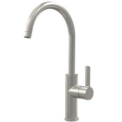 Alpina Round Single Lever Kitchen Mixer - Brushed Nickel