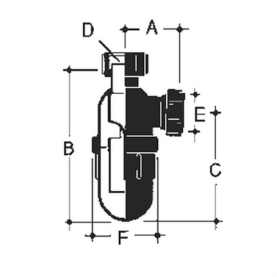 Vulcathene Laboratory Anti-Siphon Bottle Trap