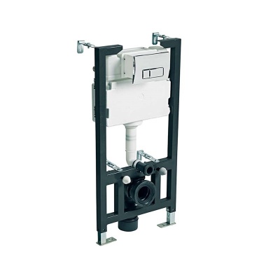 Cyclone 1.0-1.2m WC Frame with Cistern and Chrome Flush Plate ...