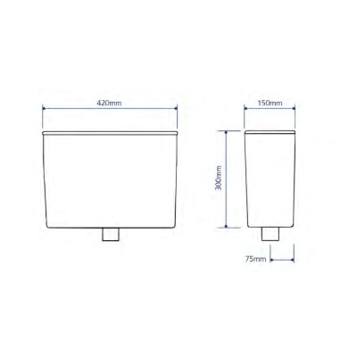 Atlas Concealed DocM Cistern - Assisted Lever