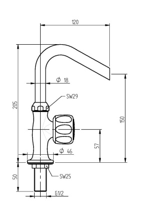 Catering/Commercial Filling Column Tap