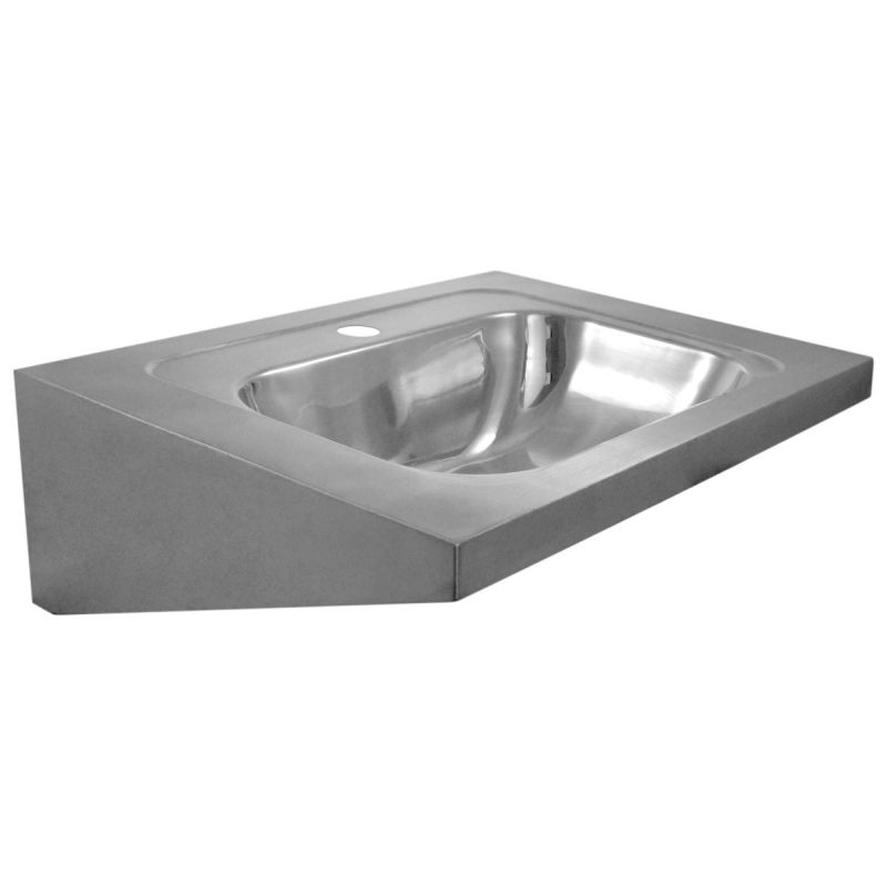 Euro Stainless Rectangular Wall-Mounted Sink