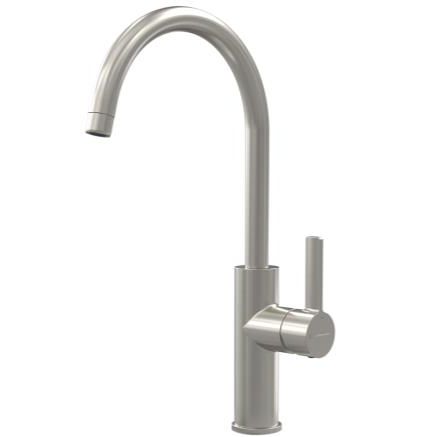 Alpina Round Single Lever Cold Start Kitchen Mixer - Brushed Nickel