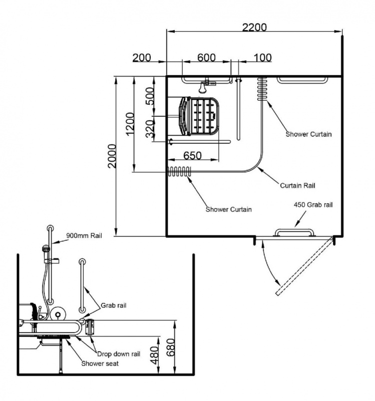 Luxury Concealed valve Doc M shower pack with slimline seat ...