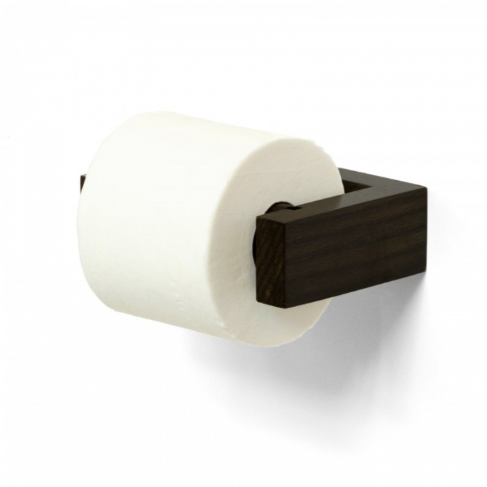 Dark Oak Toilet Roll Holder - NotJustTaps.co.uk
