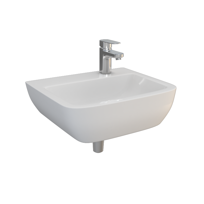 Portsmouth 50cm 'Doc M' Washbasin - Right hand Tap Hole