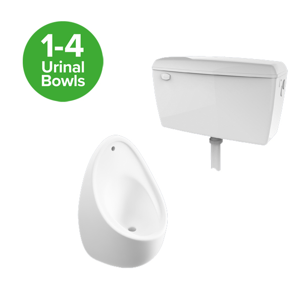 Atlas Concealed Urinal Bowl Packs for 1-4 Bowls