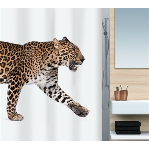 Leopard Shower Curtain by Spirella - Notjusttaps.co.uk