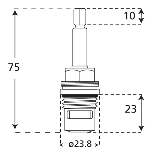 Long Stem Quarter Turn valves - 1/2 inch BSP thread size - NotJustTaps ...