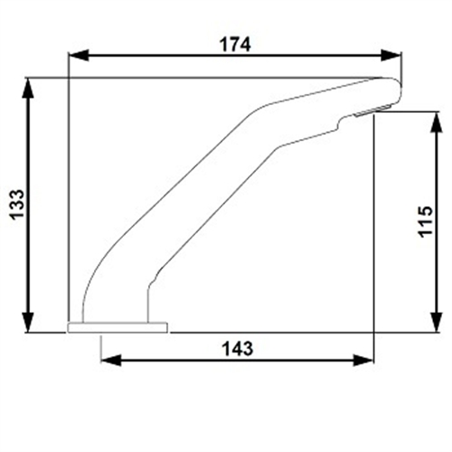 Performa Long Reach Deck Sensor Tap - NotJustTaps.co.uk